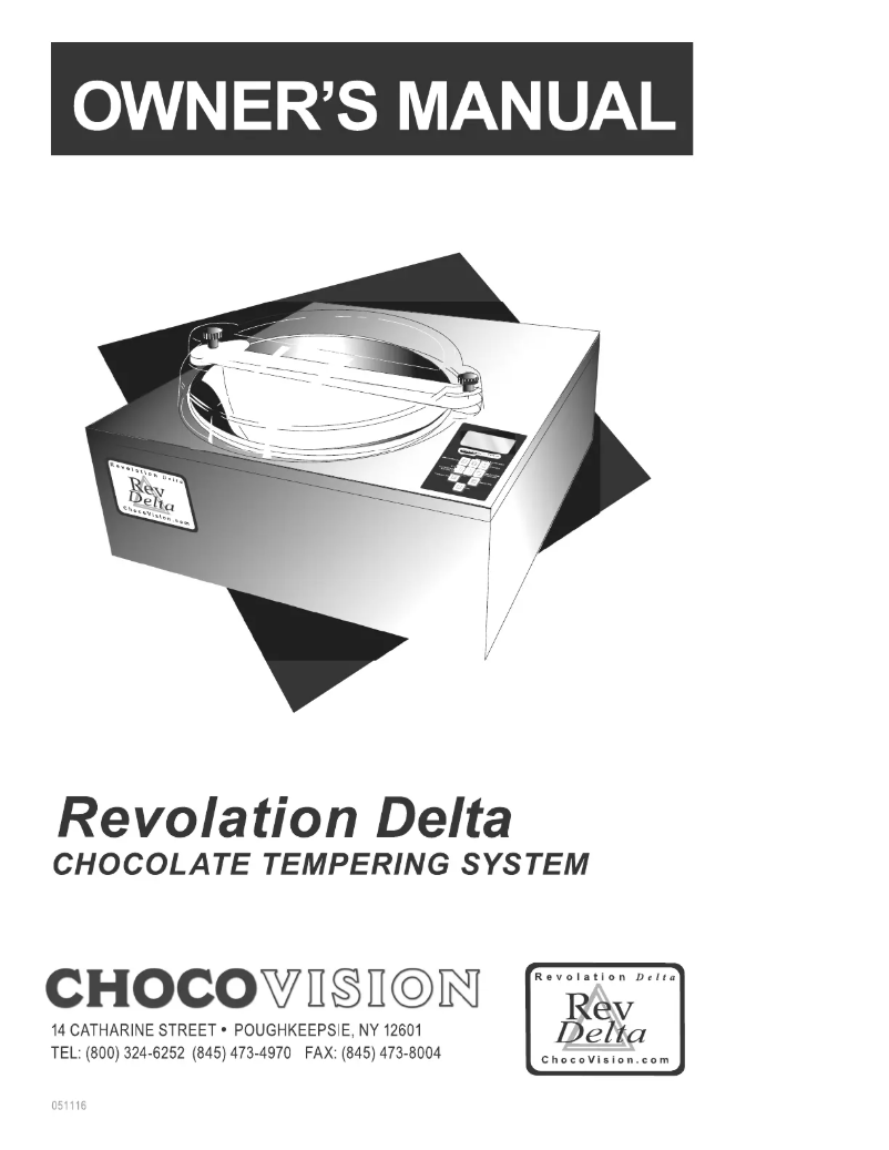 First page image of the manual for Revolation Delta
