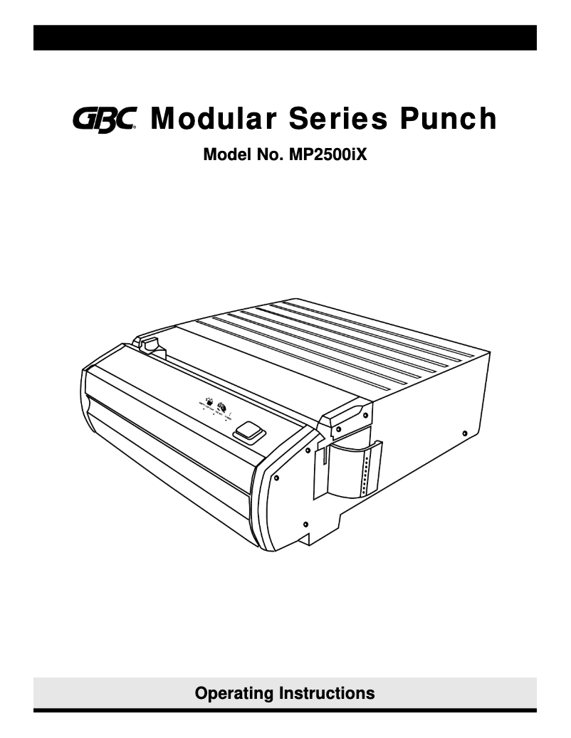 First page image of the manual for MP2500iX