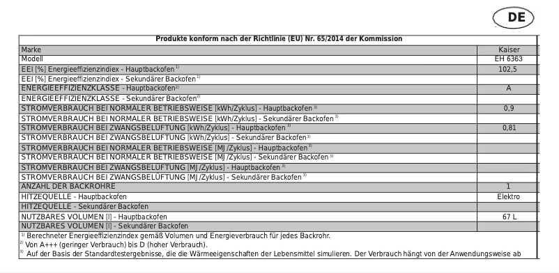 First page image of the manual for EH 6363