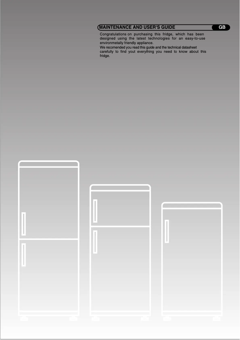 Page 1 of the manual User Manual Hoover HNU 271AAFF