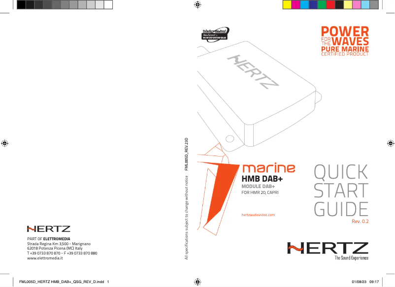 Image de la première page du manuel de l'appareil HMB DAB+