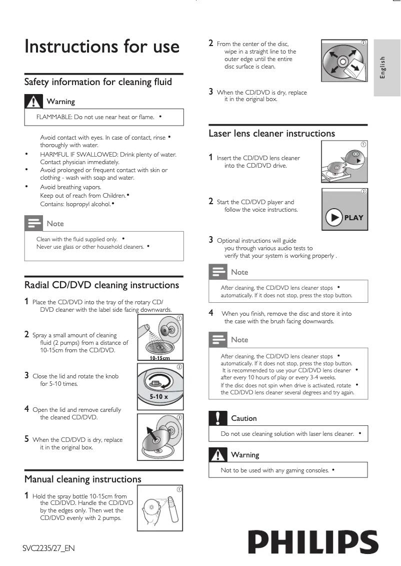 First page image of the manual for SVC2235