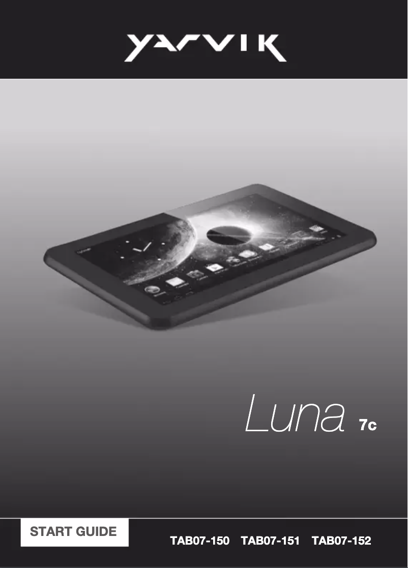 First page image of the manual for Luna 7"
