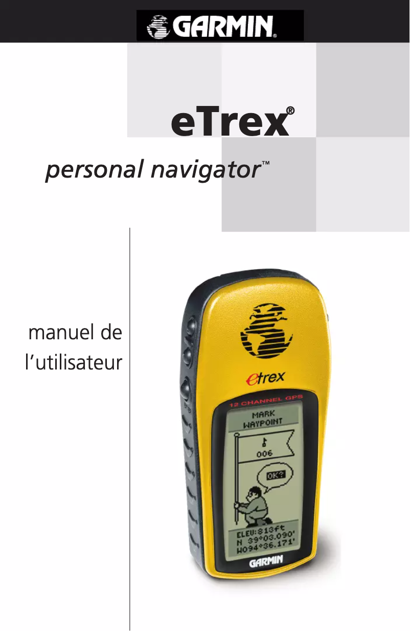 First page image of the manual for eTREX
