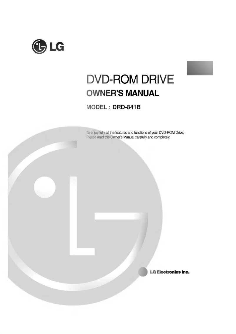 Page 1 of the manual User Manual LG DRD-841B