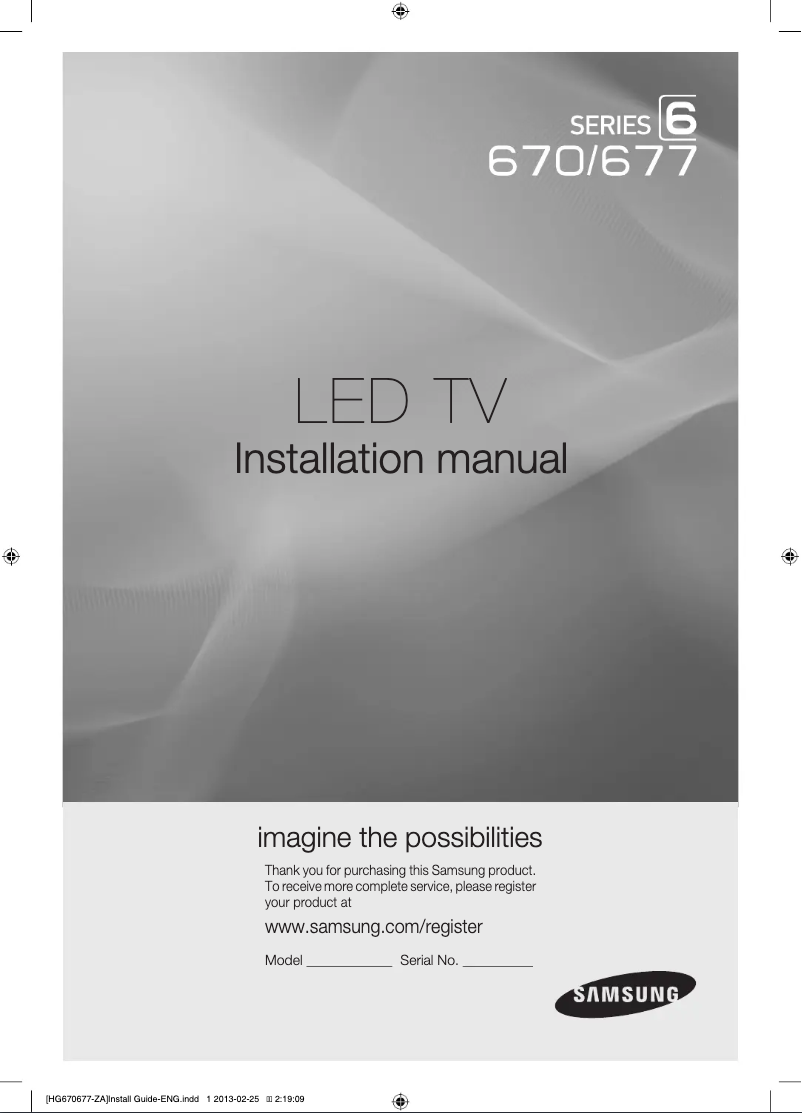 Page 1 of the manual User Manual Samsung HG32NB670BF
