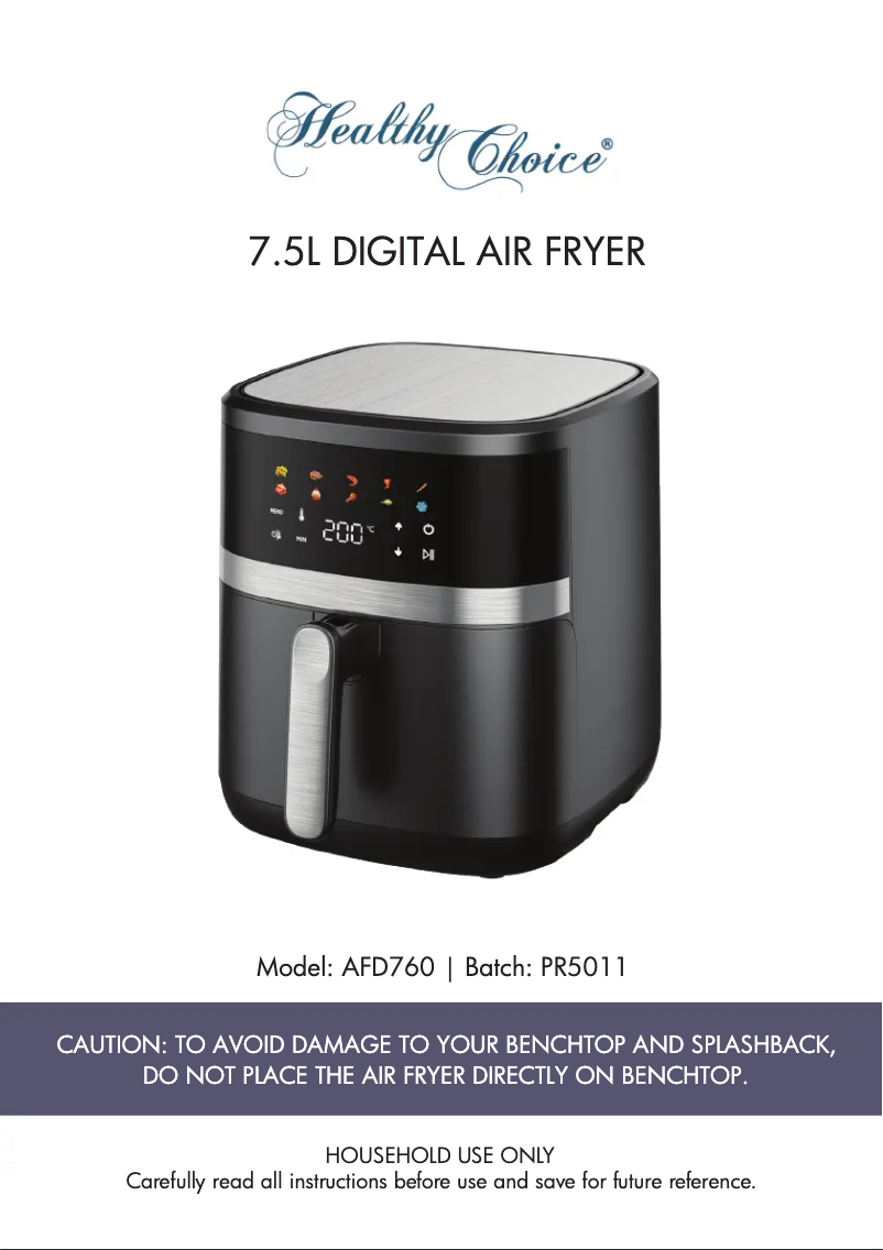 First page image of the manual for AFD760