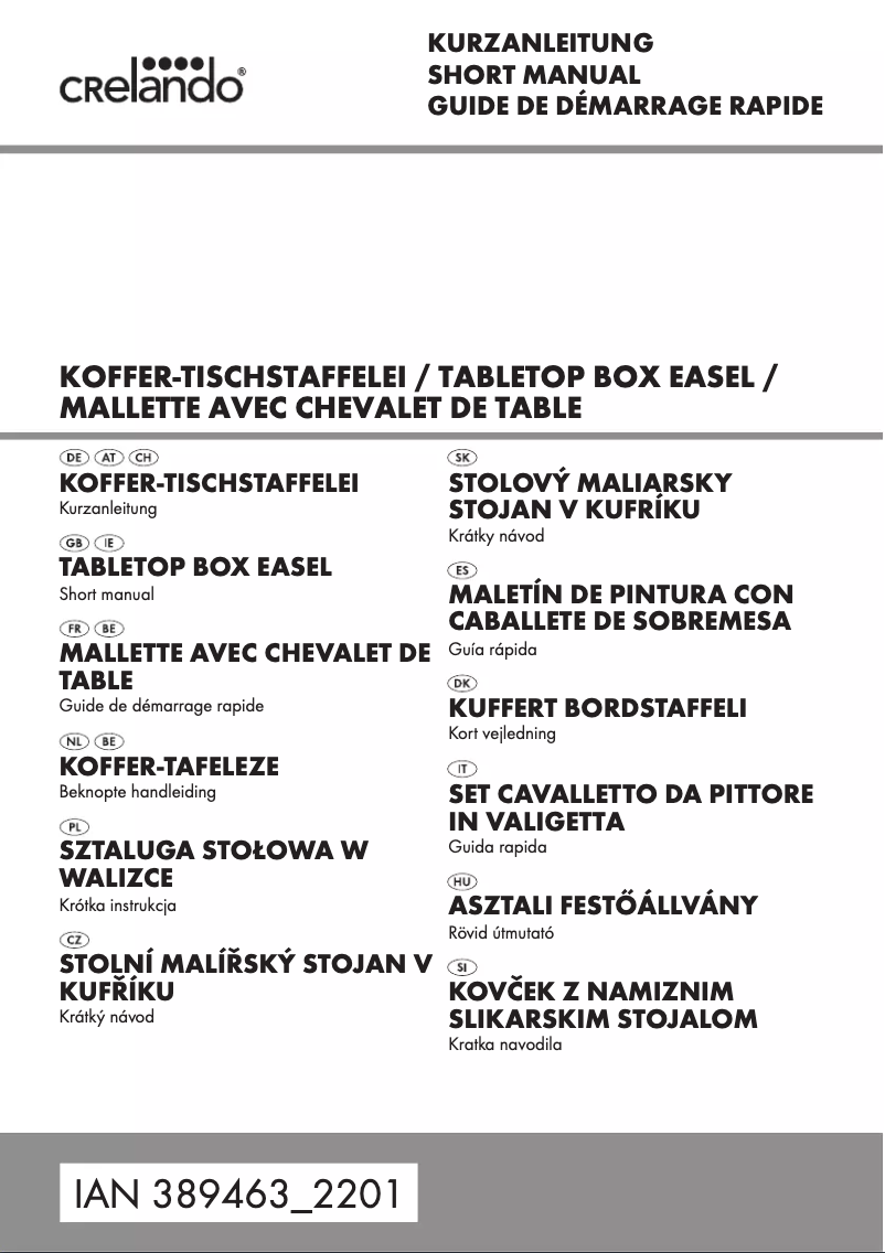 Page 1 of the manual User Manual Crelando HG09561