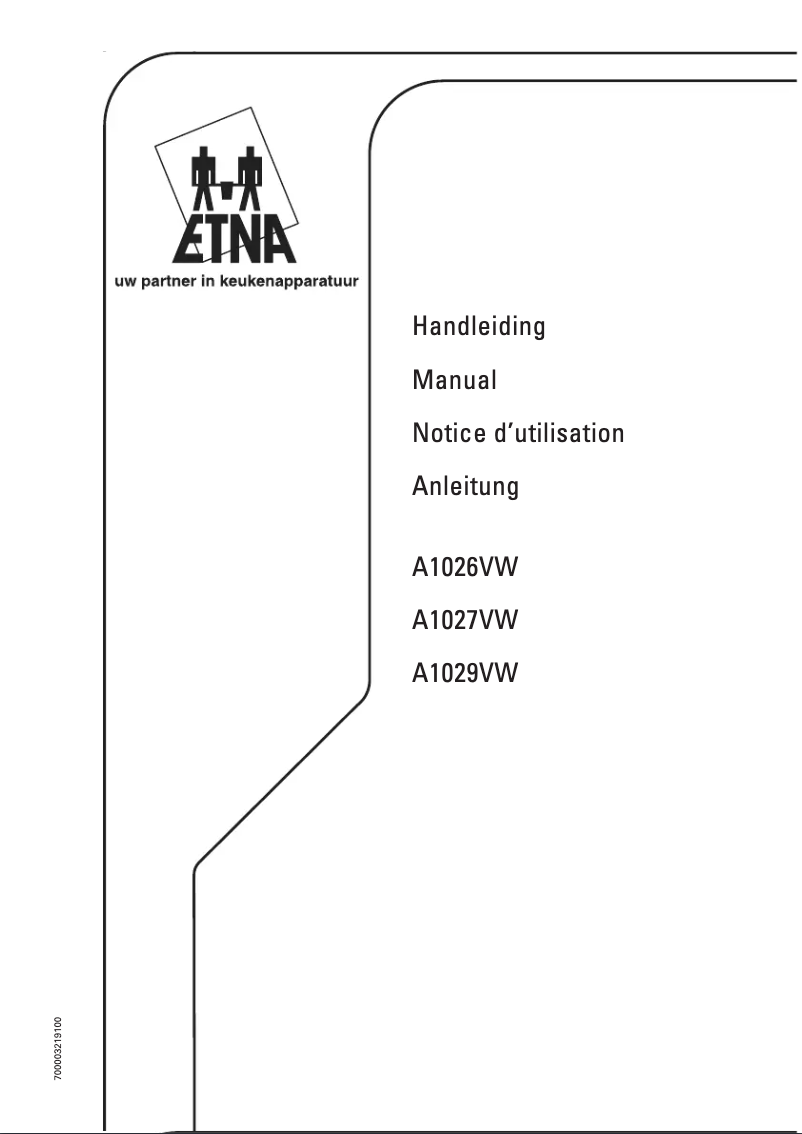 First page image of the manual for A1027VW