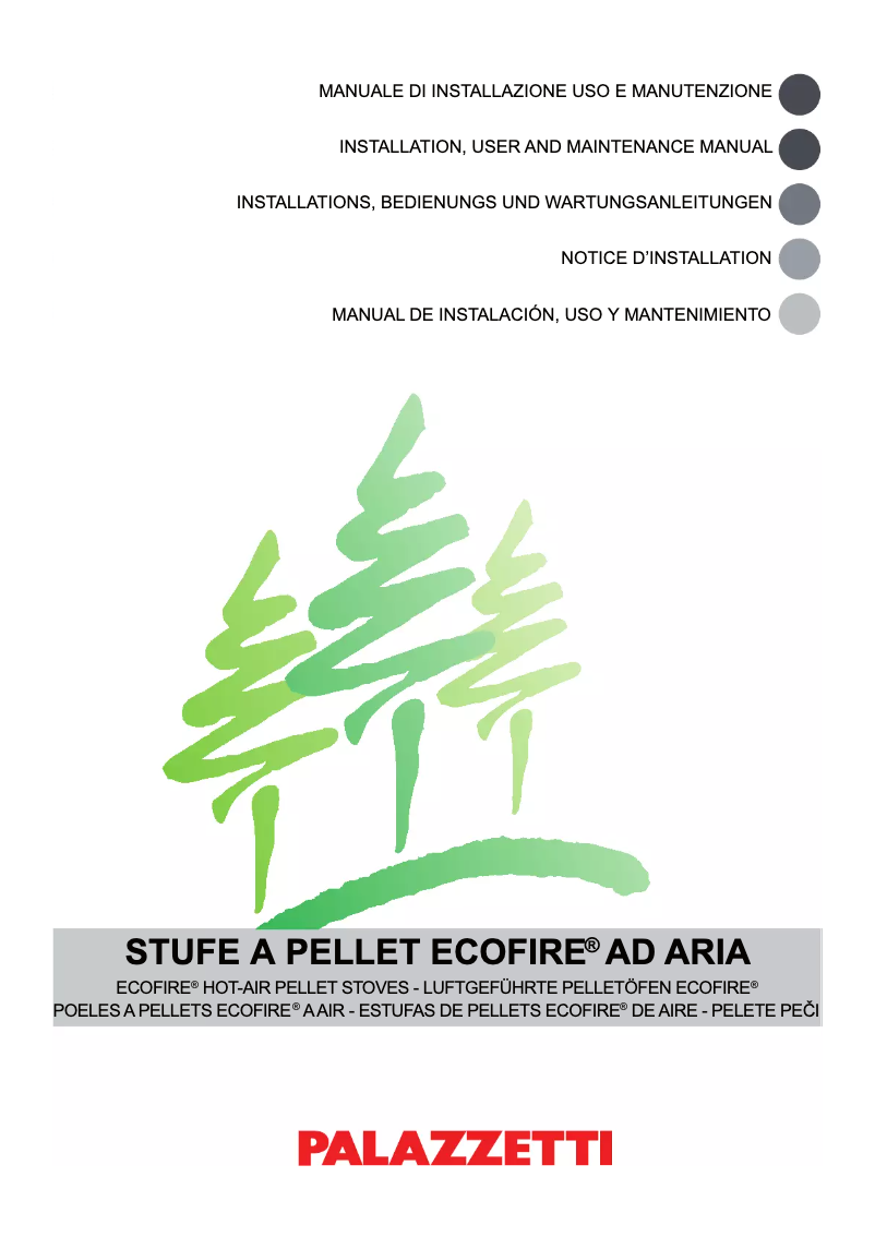 First page image of the manual for Ecofire Michela