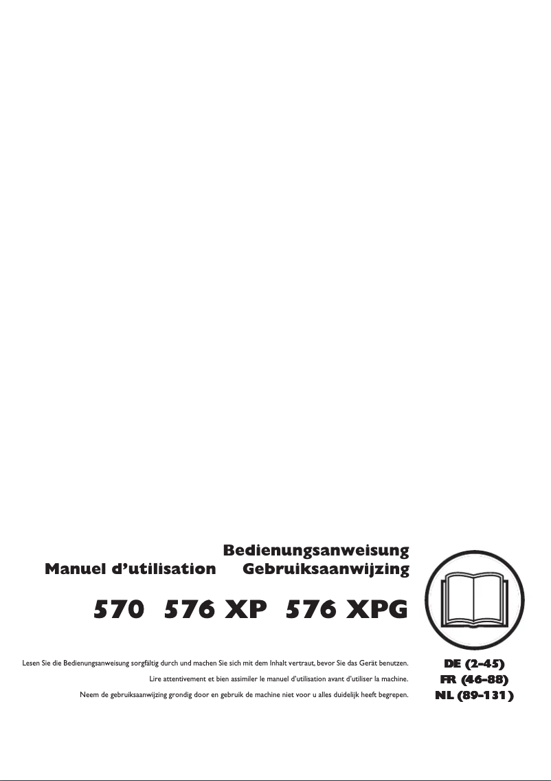 First page image of the manual for 576XPG