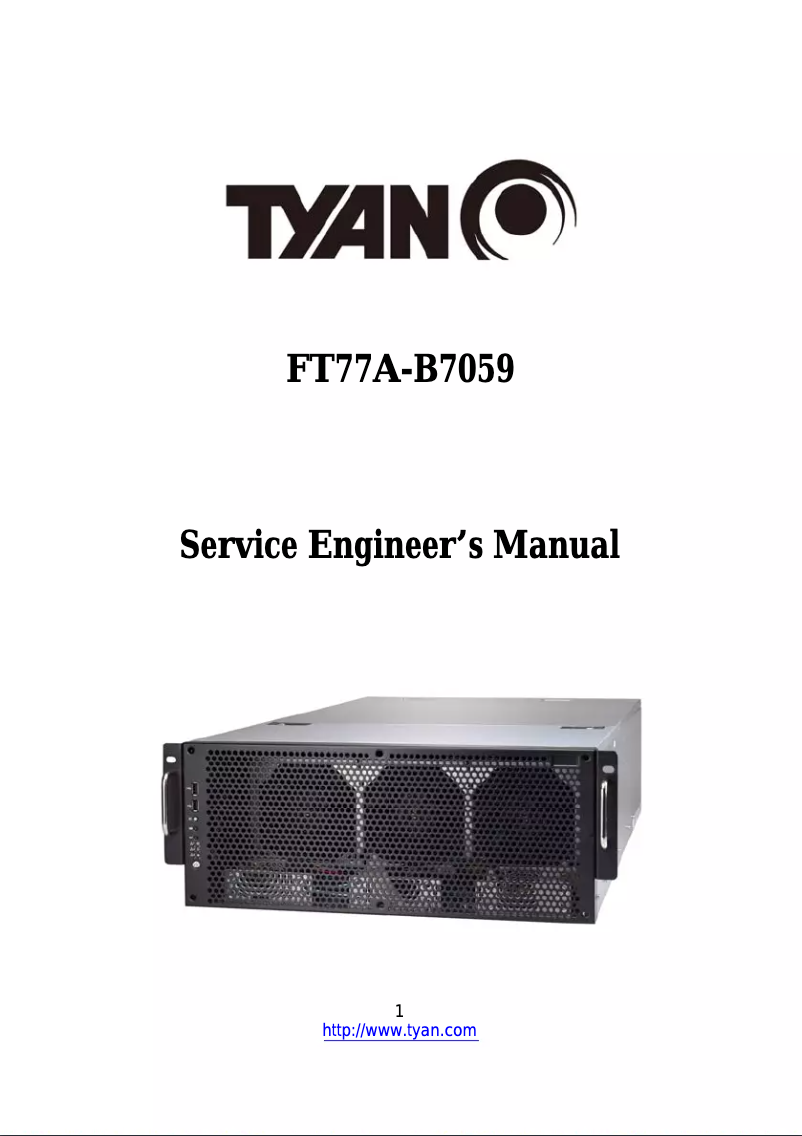 First page image of the manual for FT77A-B7059