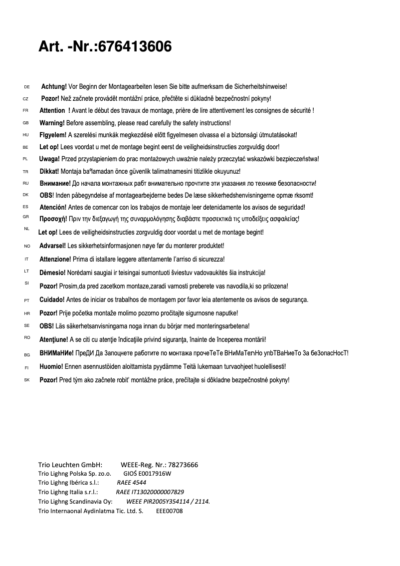 First page image of the manual for Catoki 676413606