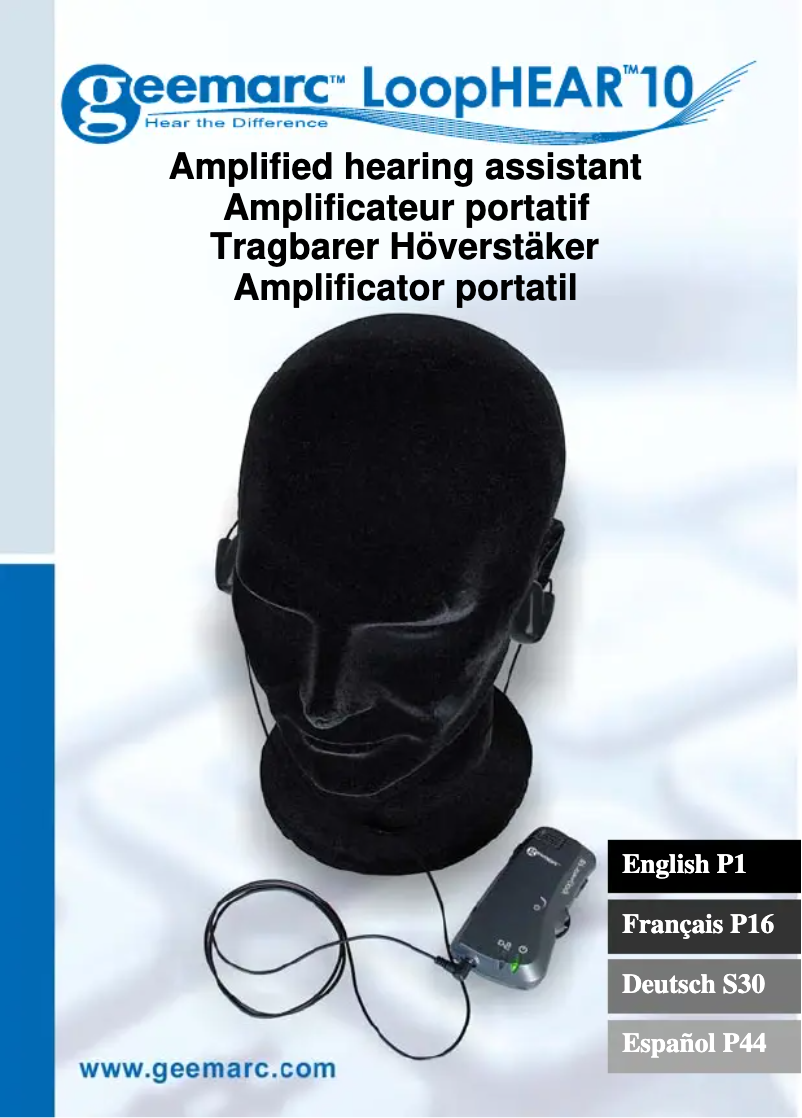 First page image of the manual for LoopHear 10