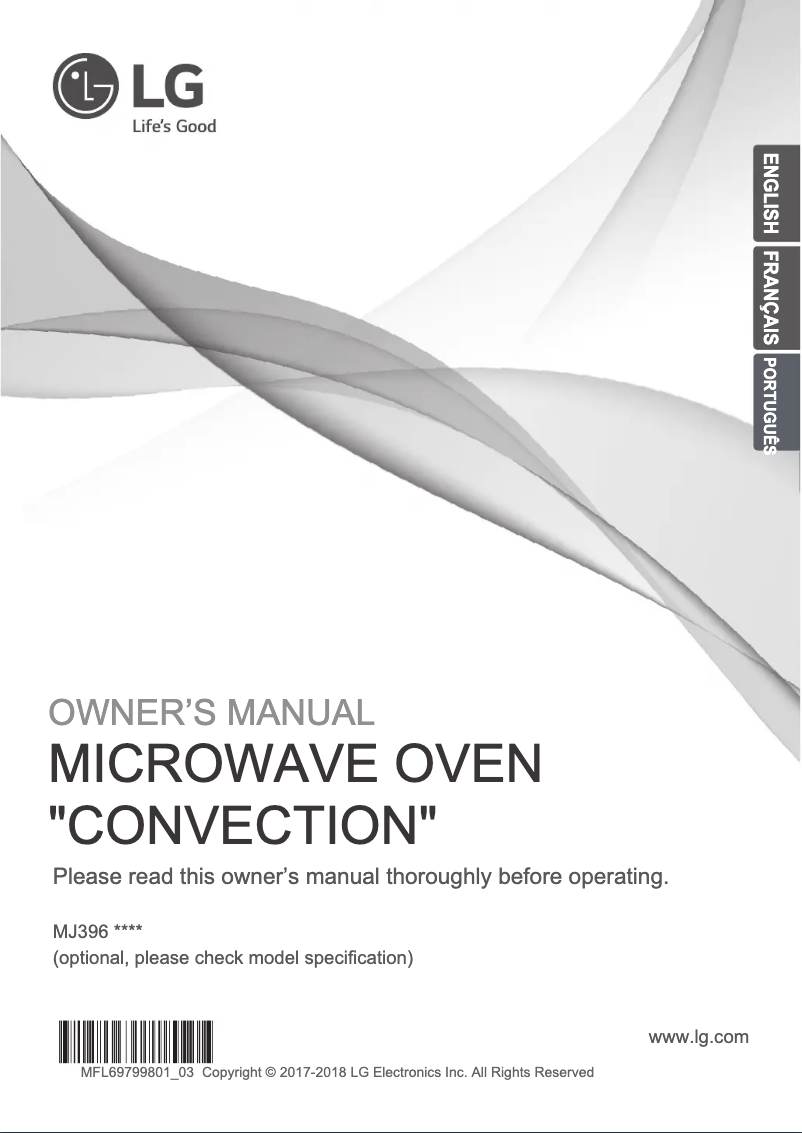 First page image of the manual for MJ3965BCS