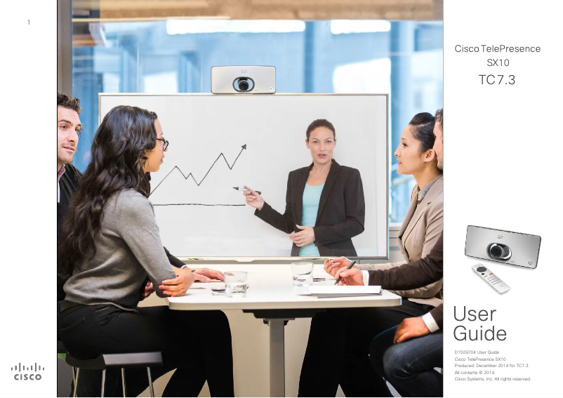 First page image of the manual for TelePresence SX10