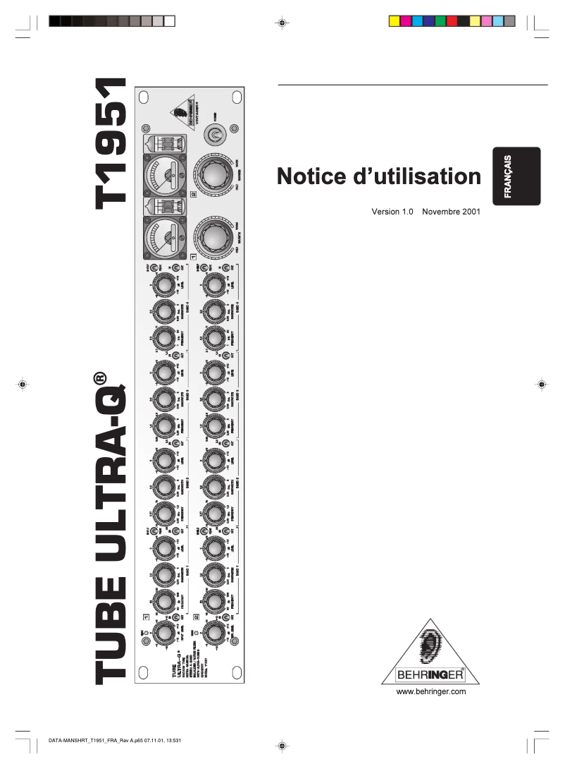 First page image of the manual for Tube Ultra-Q T1951