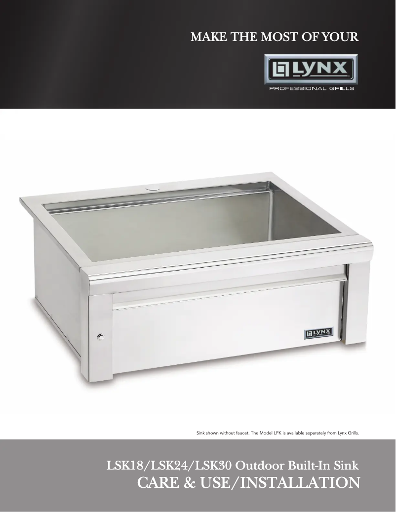 Page 1 of the manual User Manual Lynx Professional LSK18