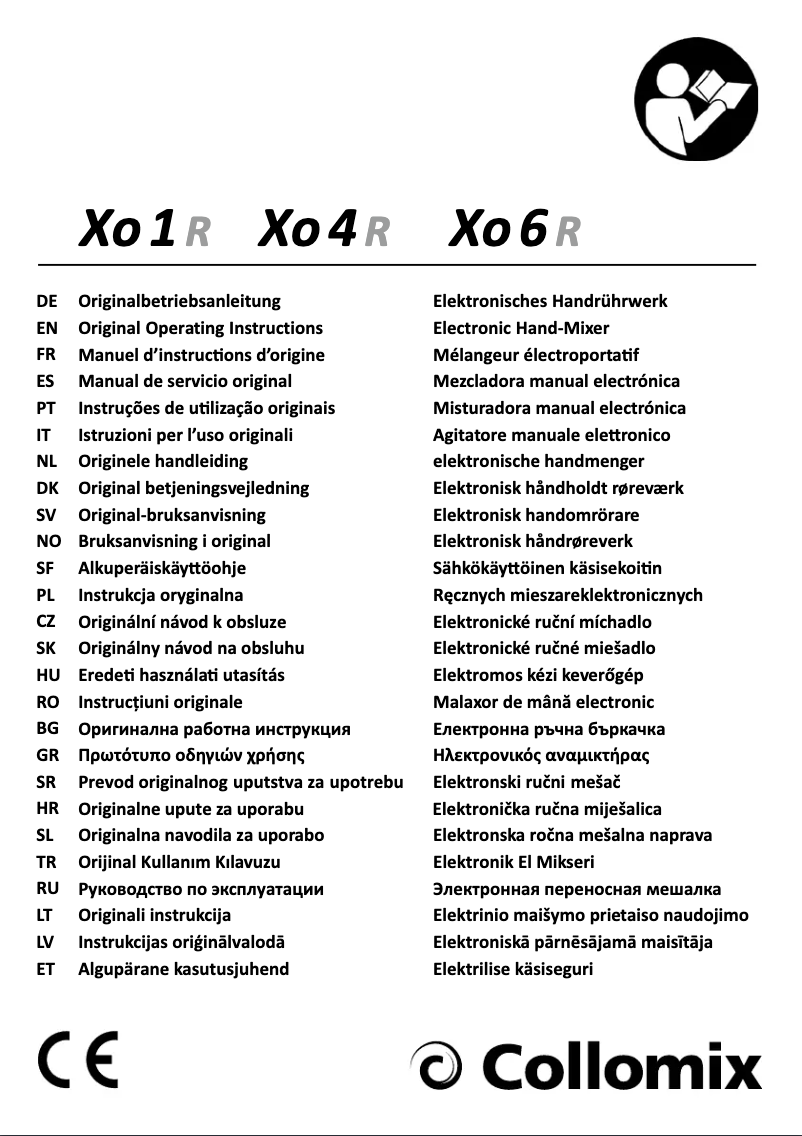 Page 1 of the manual User Manual Collomix Xo 6R