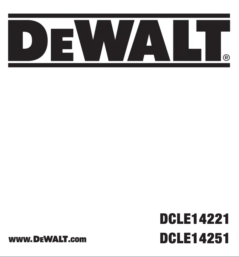 Page 1 of the manual User Manual DeWalt DCLE14251