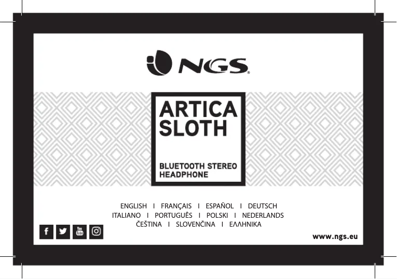 Page 1 of the manual User Manual NGS Artica Sloth