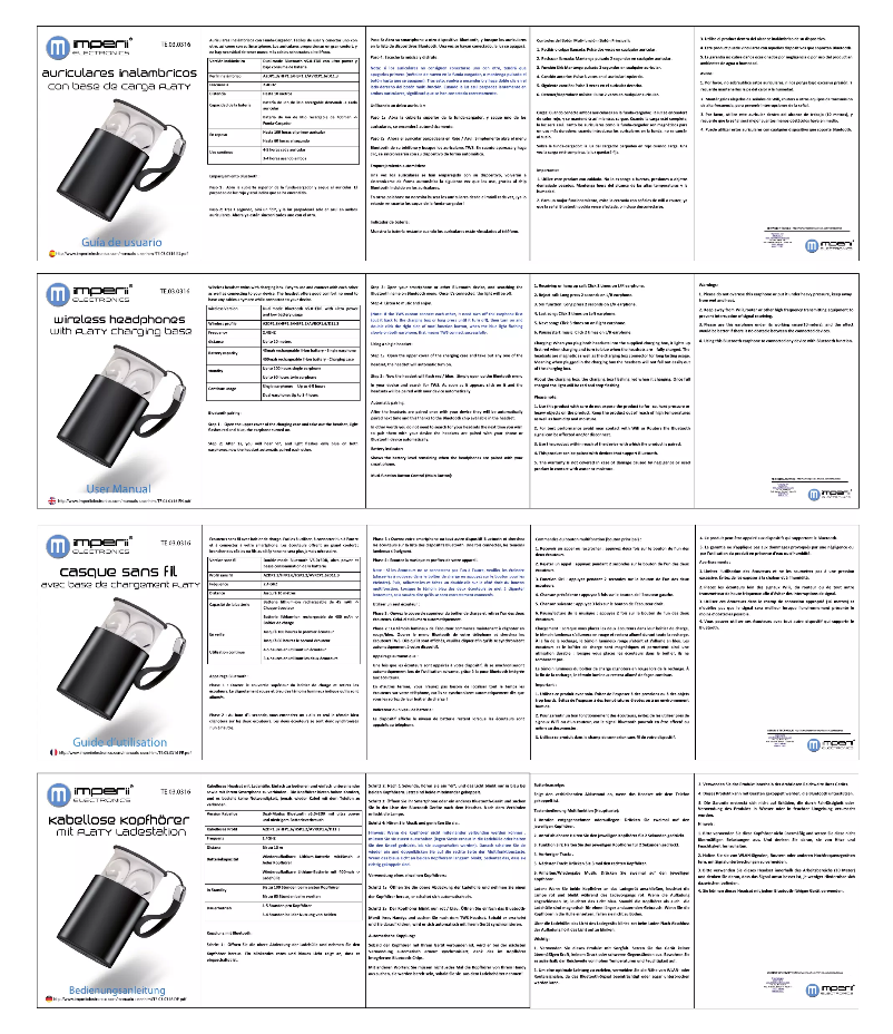 Page 1 of the manual User Manual Imperii Electronics TE.03.0316.01