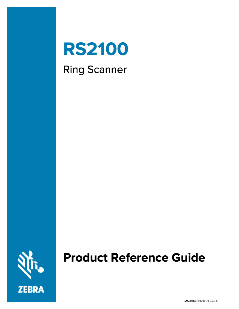 Page 1 of the manual User Manual Zebra RS2100