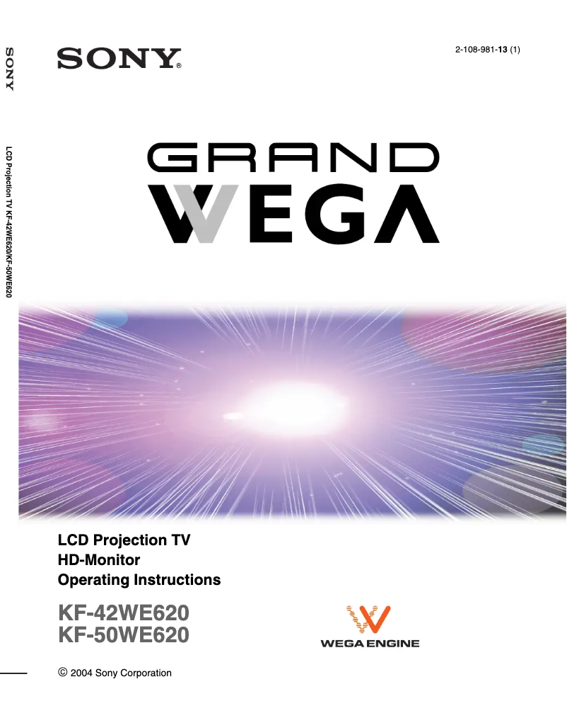 First page image of the manual for KF-42WE620