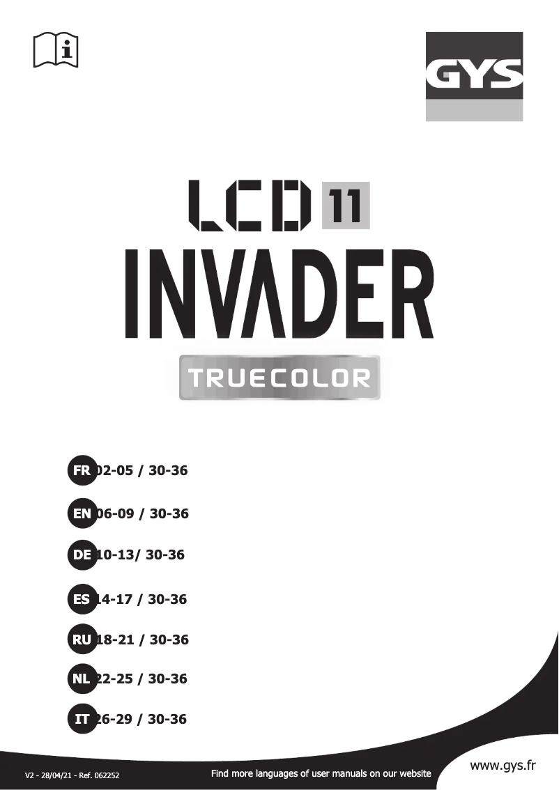 First page image of the manual for LCD Invader 11