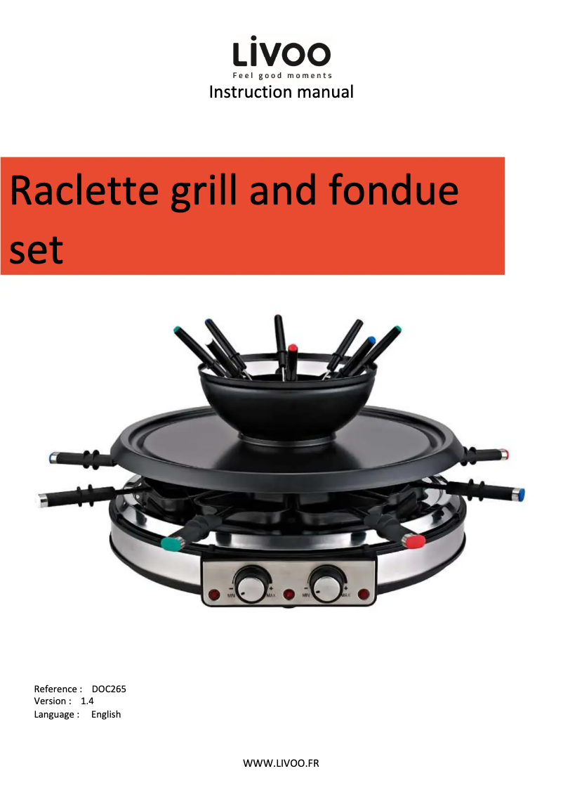 Page 1 of the manual User Manual Livoo DOC265