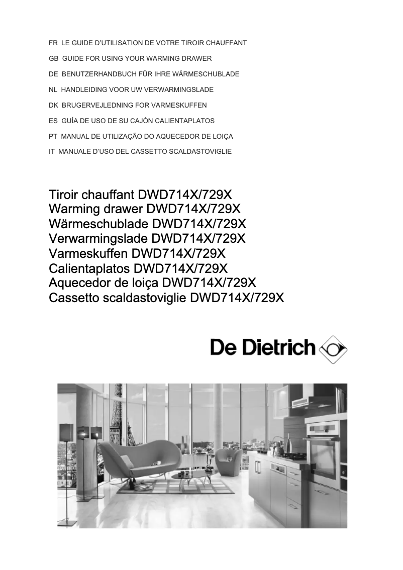 Page 1 of the manual User Manual De Dietrich DWD714X
