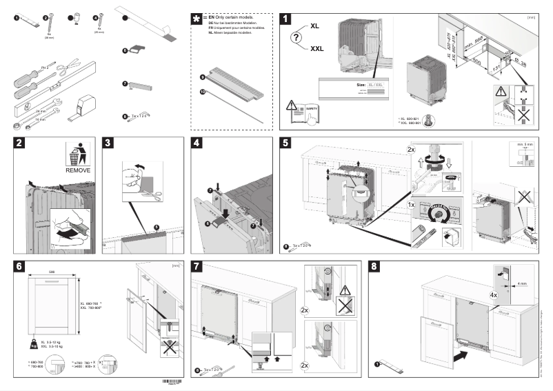 First page image of the manual for DW7113XA