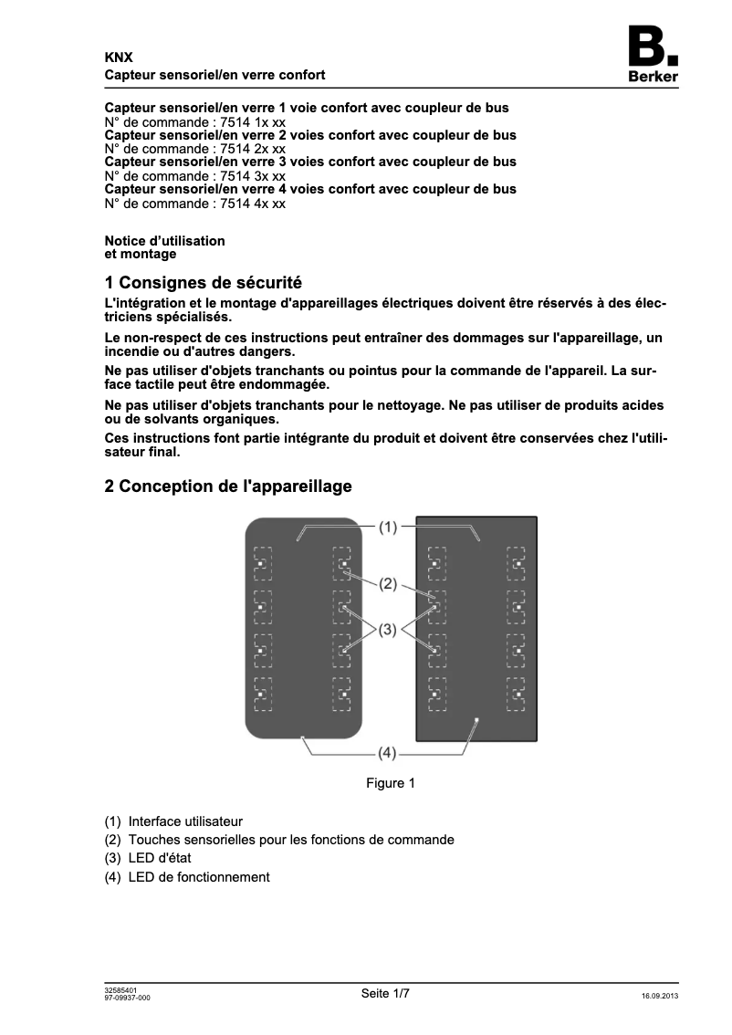 Page 1 of the manual Installation Guide Hager 75142855