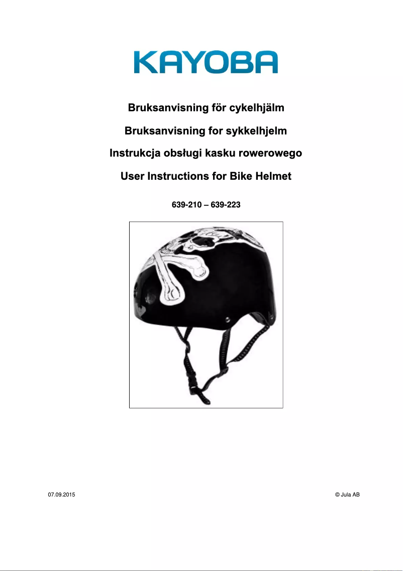 Page 1 of the manual User Manual Kayoba 639-220