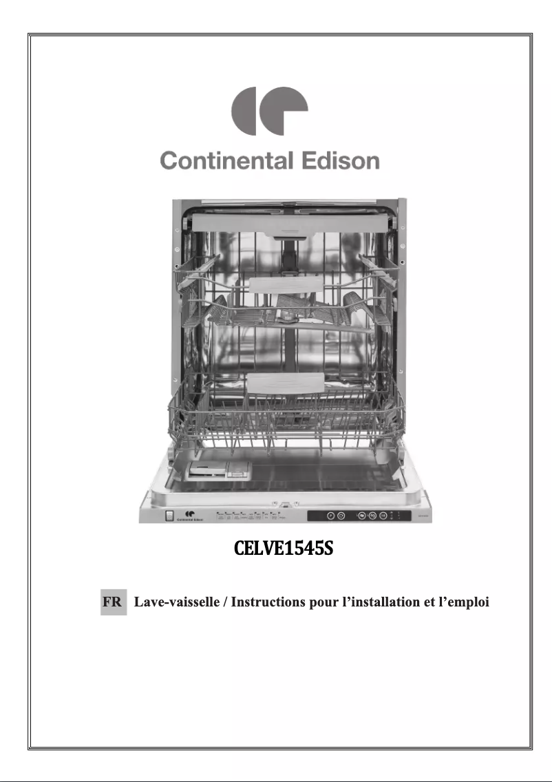 Page 1 of the manual User Manual Continental Edison CELVE1545S