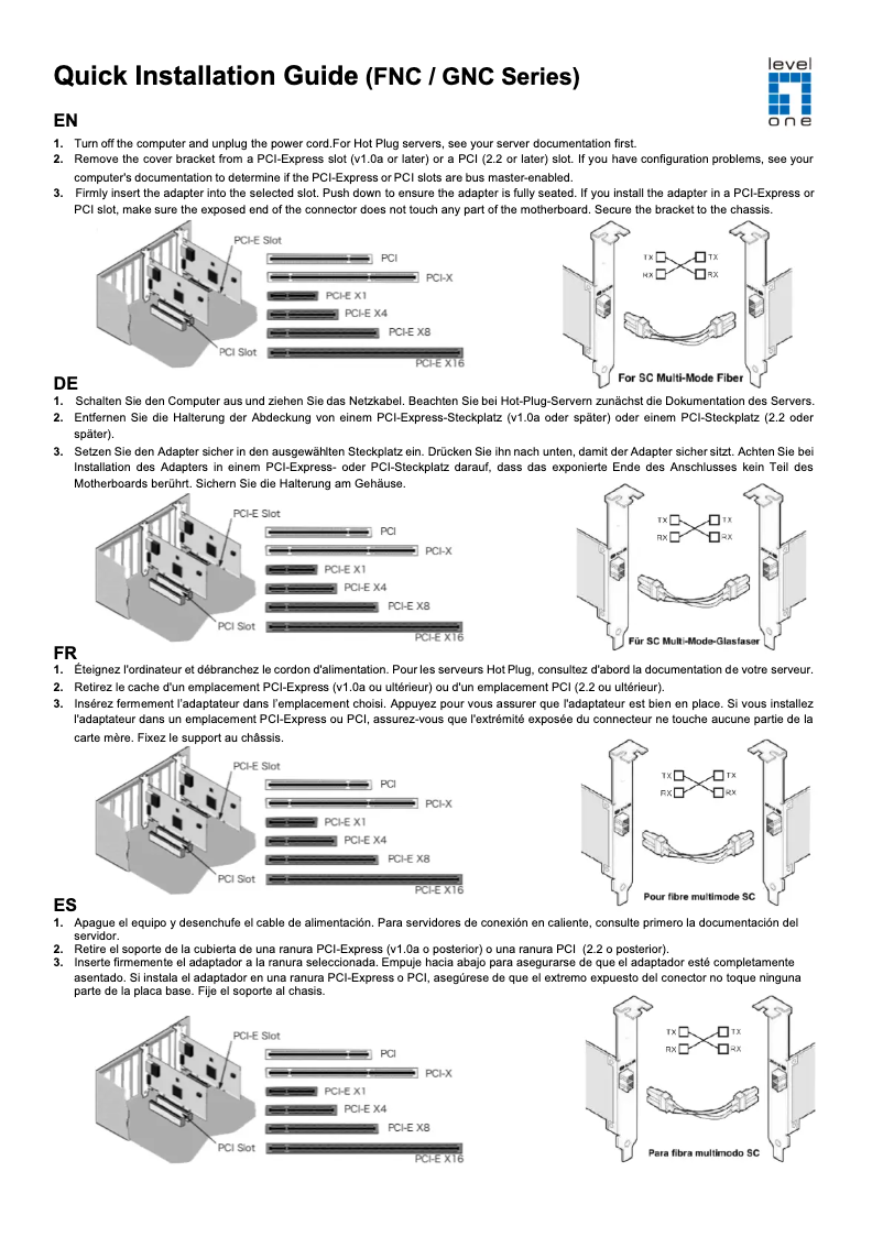 First page image of the manual for GNC-0112