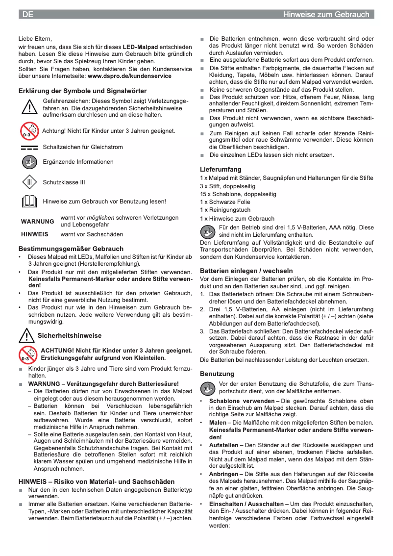 Page 1 of the manual User Manual EasyMaxx 07031