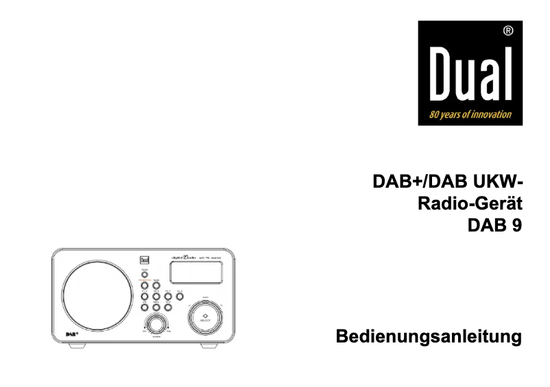 Page 1 of the manual User Manual Dual DAB 9