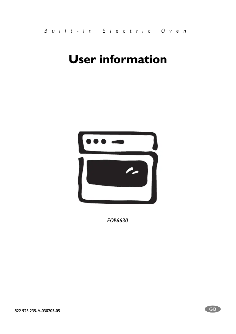 First page image of the manual for EOB6630