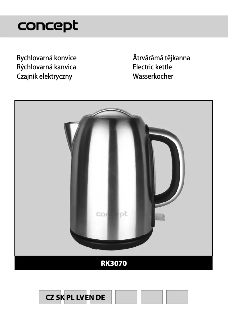 Page 1 of the manual User Manual Concept RK-3070