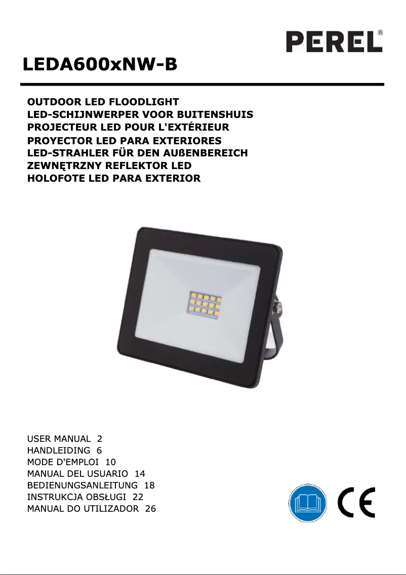 First page image of the manual for LEDA6003NW-B