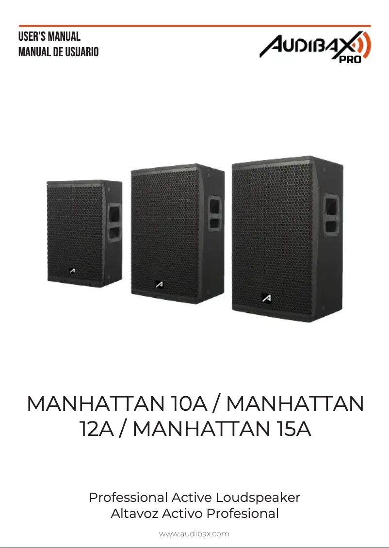 Page 1 of the manual User Manual Audibax Manhattan 18S
