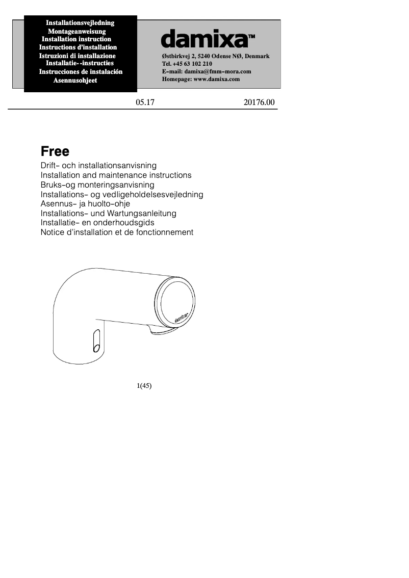 Page 1 of the manual User Manual Damixa 2802200