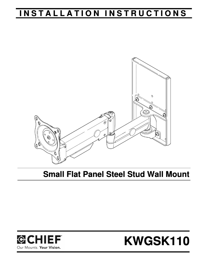 Page 1 of the manual User Manual Chief KWGSK110S