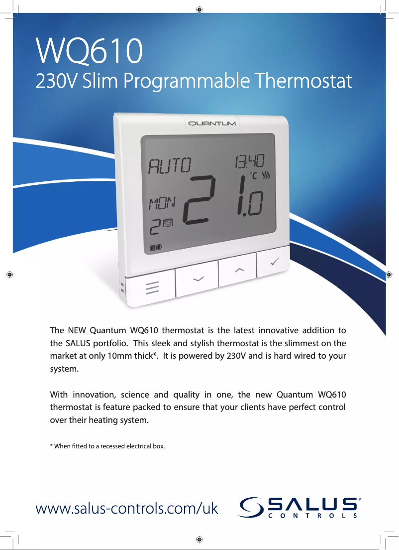 First page image of the manual for WQ610