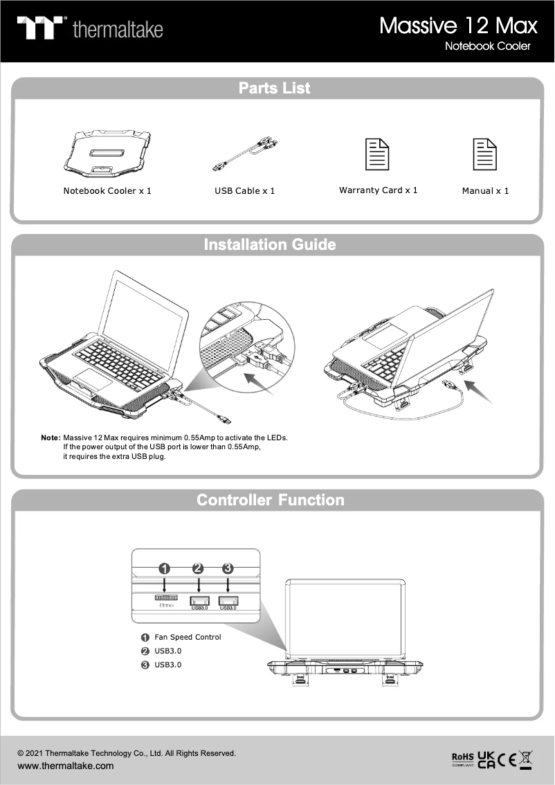 Page 1 of the manual User Manual Thermaltake Massive 12 Max