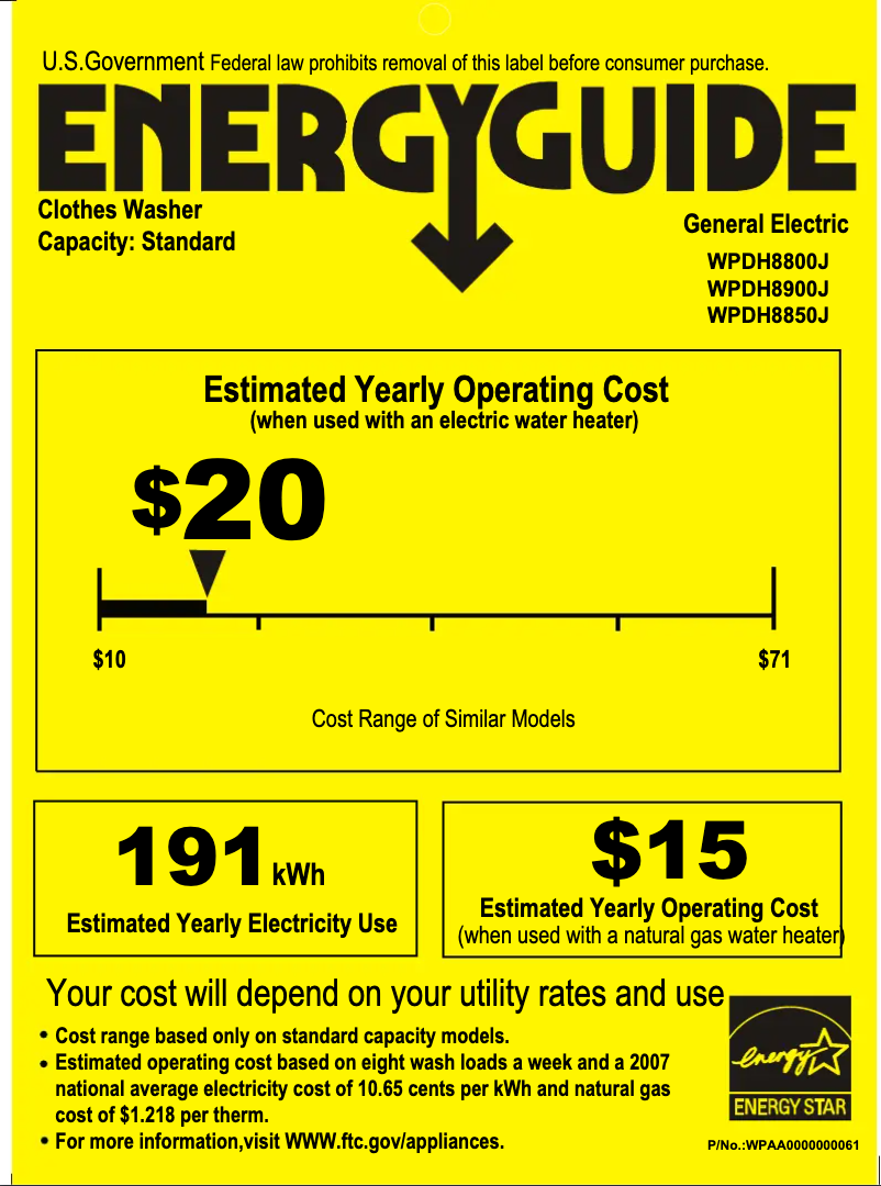 First page image of the manual for WPDH8900JMG