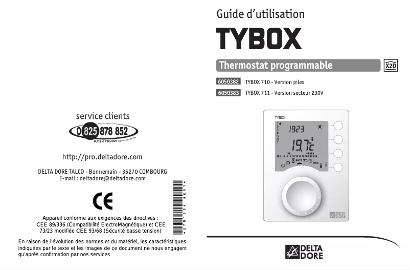 Page 1 of the manual User Manual Delta Dore Tybox 711