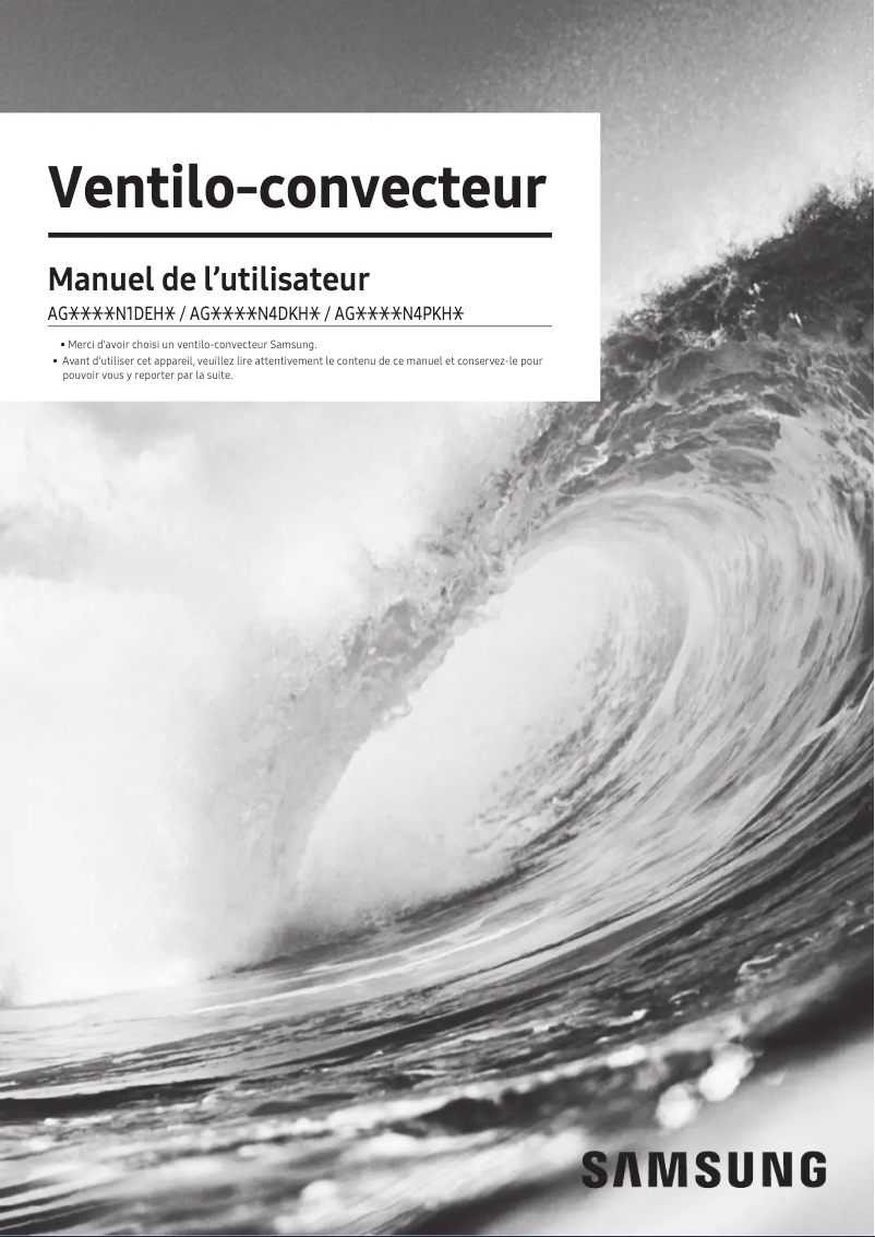 First page image of the manual for AG090MN4PKH