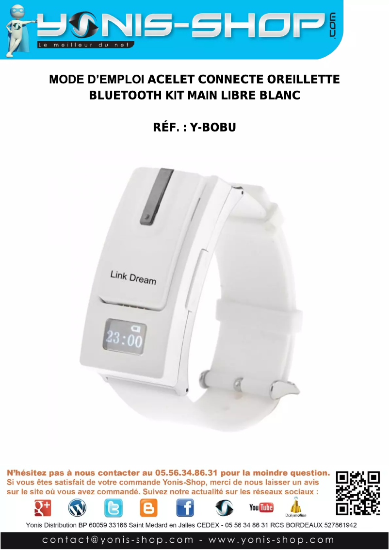 First page image of the manual for Y-BOBU